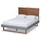 Baxton Studio Allegra Grey Upholstered and Walnut Wood Full Size Platform Bed 164-9413-9419 - alternate 4